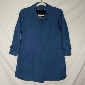 Vintage London Fog| Women’s teal collared long trench coat jacket